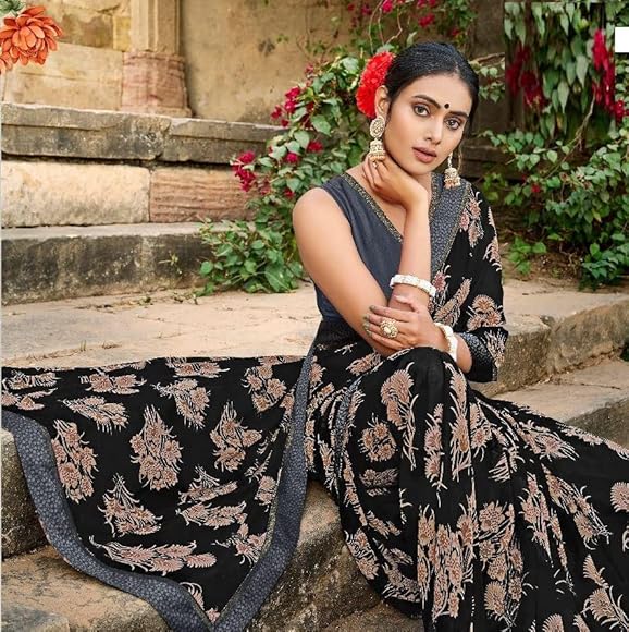 floral print saree blouse