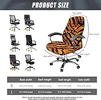 Vista 6 de Xoenoiee Fundas para silla de oficina con estampado de rayas de tigre, funda elástica para silla de juegos de computadora, fundas universales