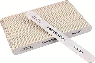10pcs Nail Files 100/180/240 Grit Wooden Emery Boards – Washable Double Sided Professional Manicure Pedicure Tools for Acrylic Gel Polish Prep, Shaping, Smoothing & Nail Care (100 180 10PCS)