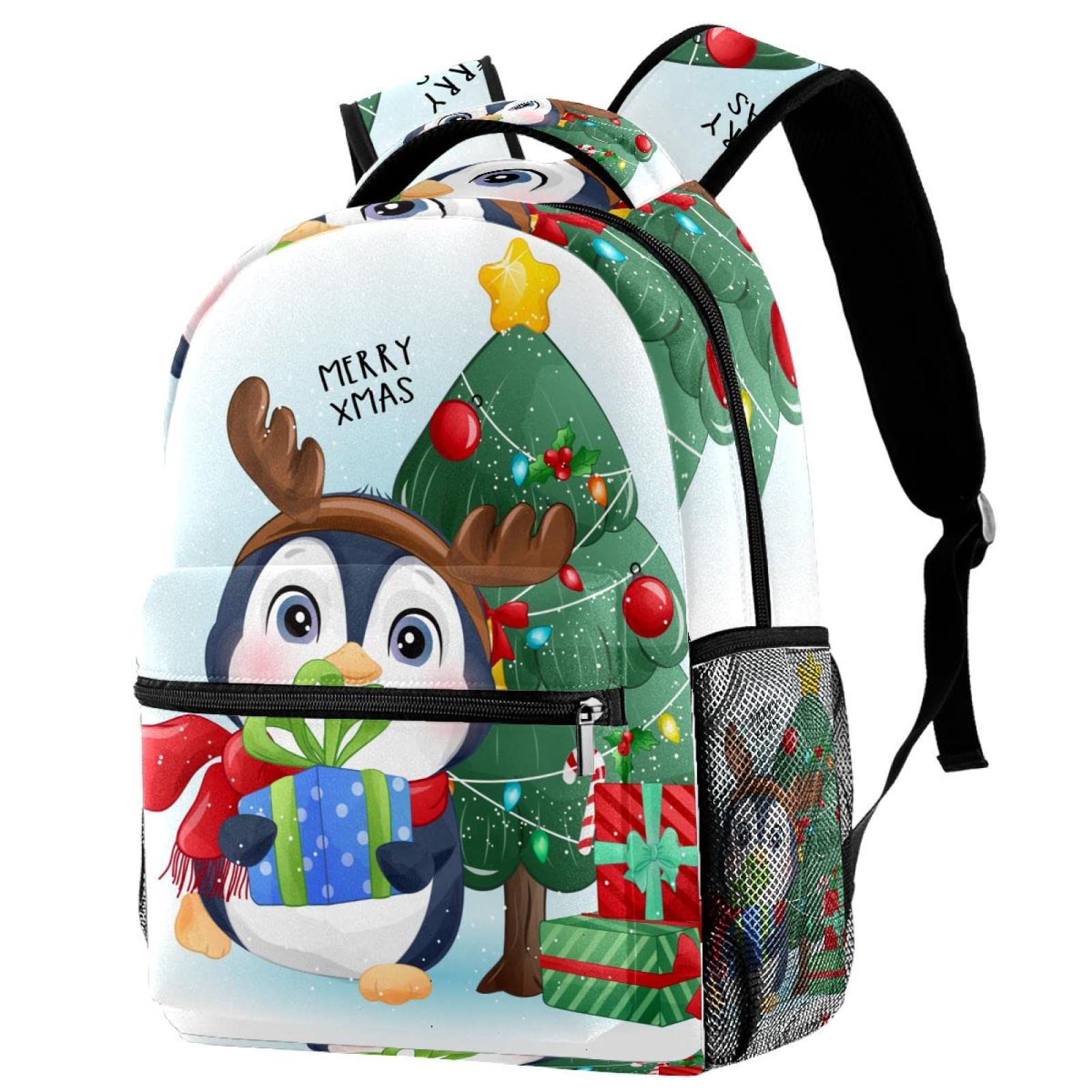 Mochila para portátil de pingüino navideño ideal para viajes urbanos y oficina 7