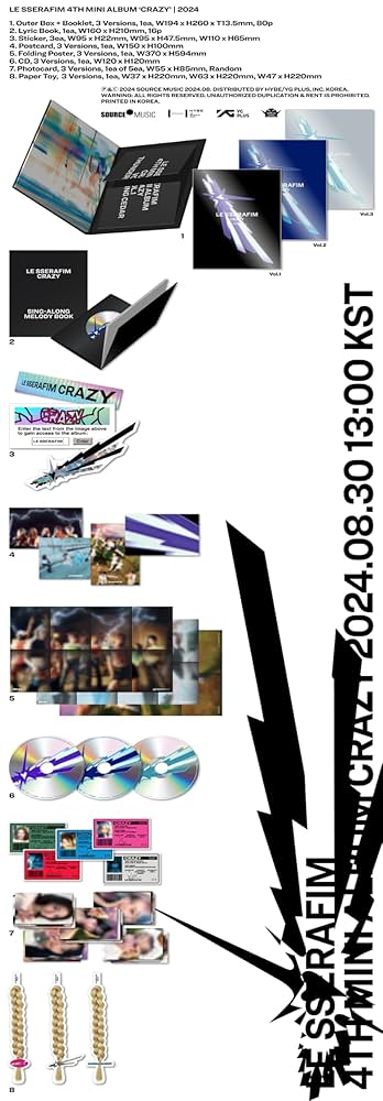 LE SSERAFIM [ CRAZY ] 4th Mini Album [ Vol.2 ]: Amazon.com