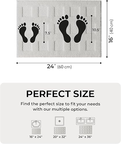 Miniatura 3 de GRANNY SAYS Alfombras de baño antideslizantes, lavables, extra suaves y absorbentes de agua para baño, alfombra de baño peluda de felpa, alfombra de