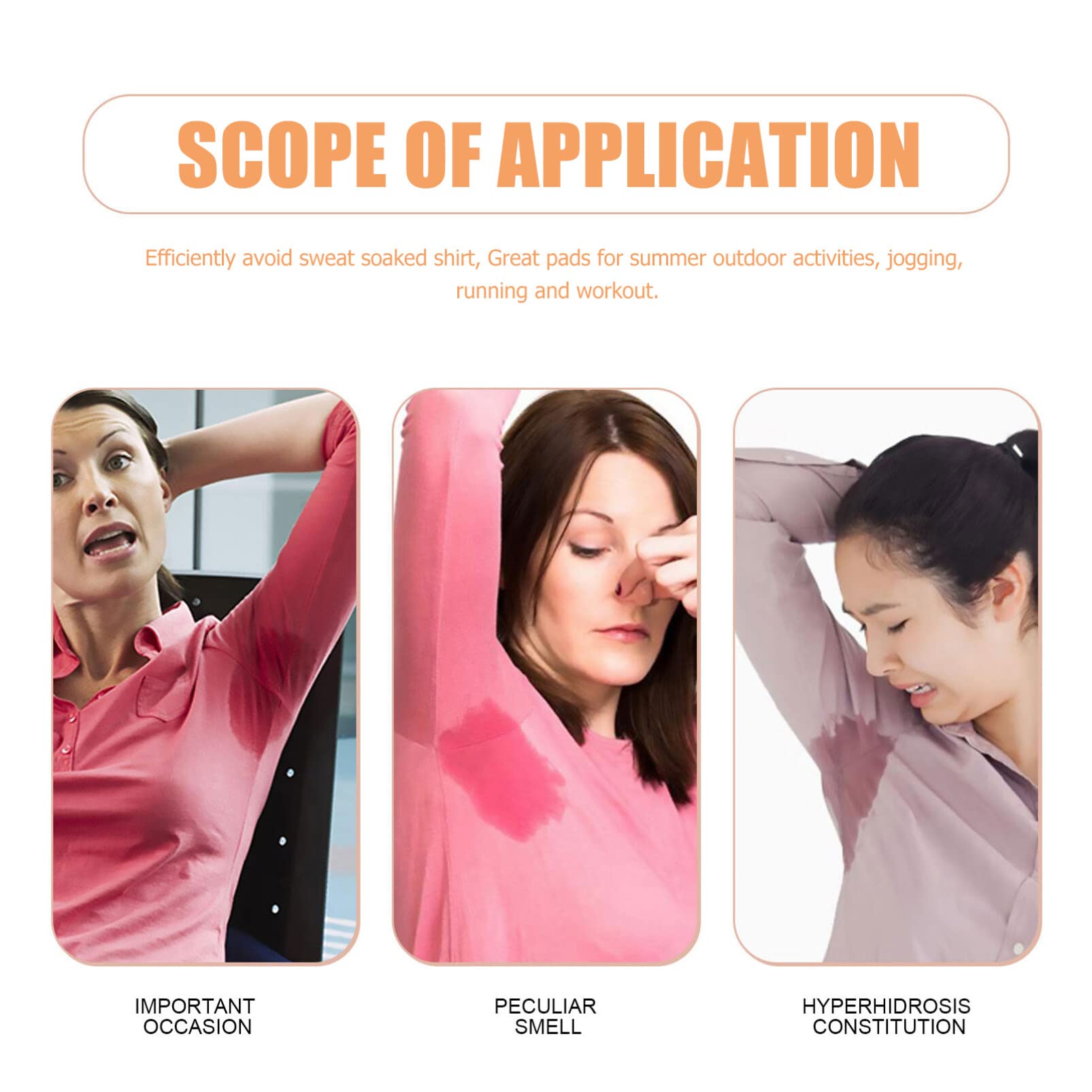 Suvox Almohadillas para las axilas absorbentes transpirables para mujeres