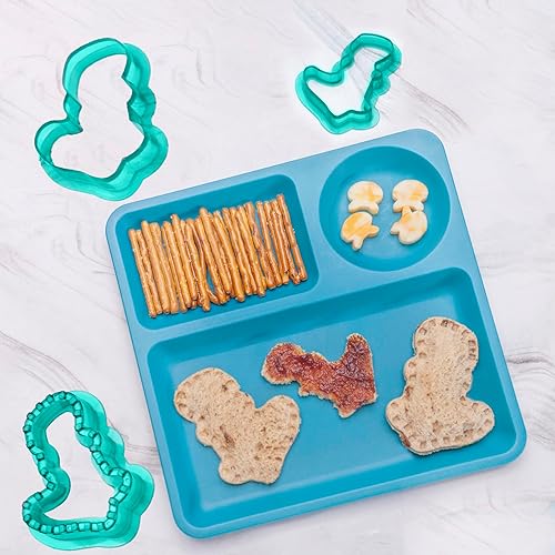 Miniatura 4 de Tovla Jr - Cortadores de sándwich para niños, juego de 4 formas divertidas con soporte para sándwiches y tarjetas de recetas, sin BPA y seguros para