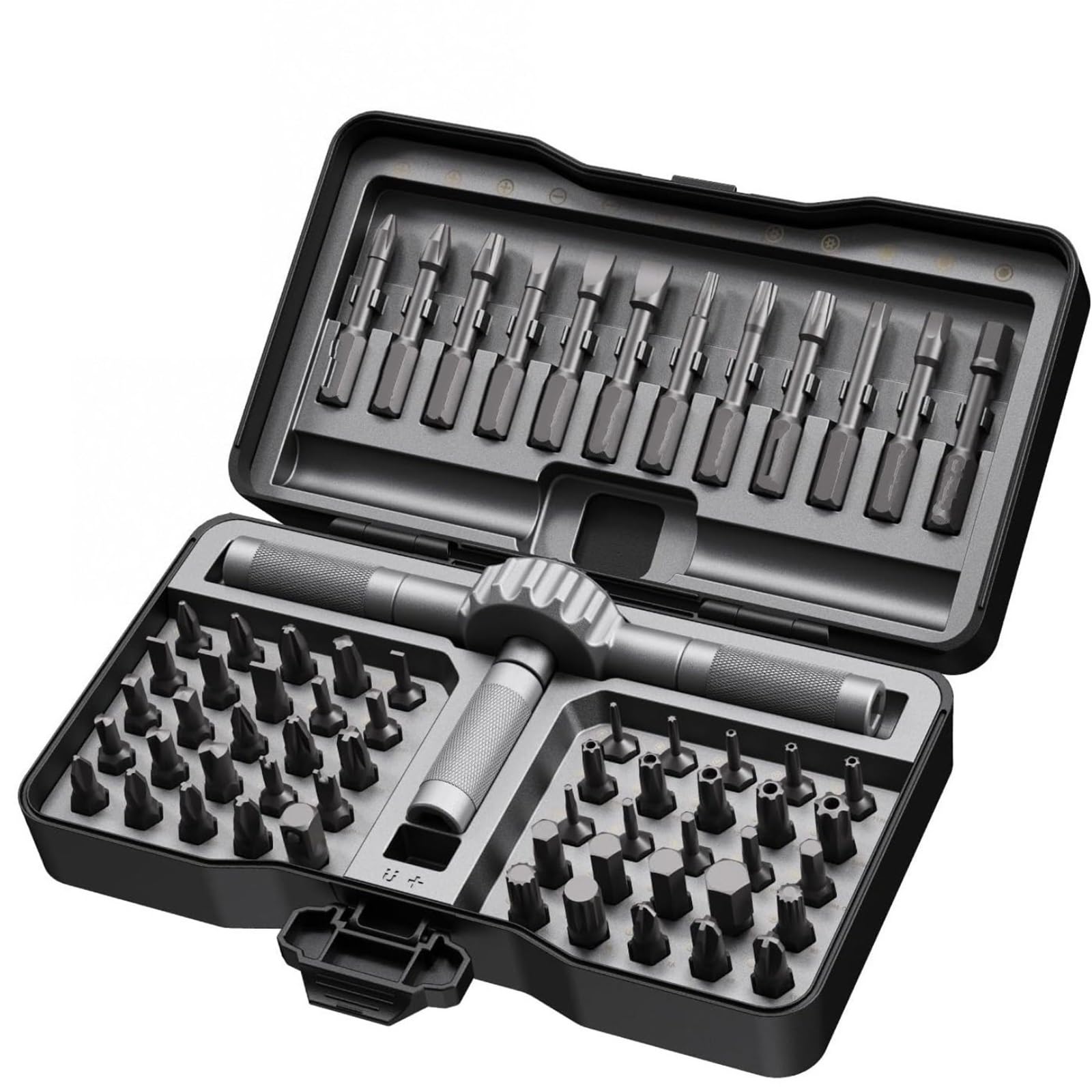 Juego de trinquete Para mango en T 64 1 Para puntas acero S2 para motocicletas y coches Juego dados