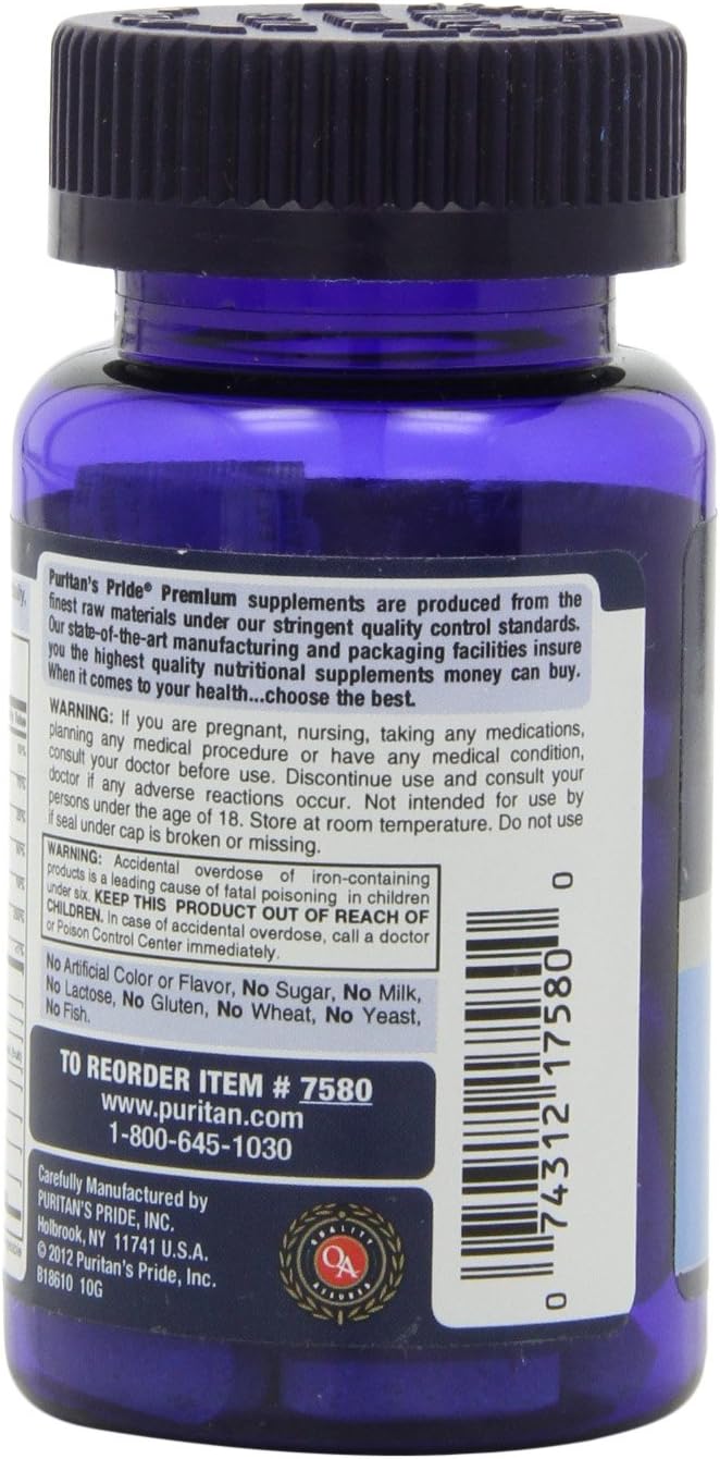 Puritan's Pride Hair Skin and Nails Biotin Formula Coated Caplets