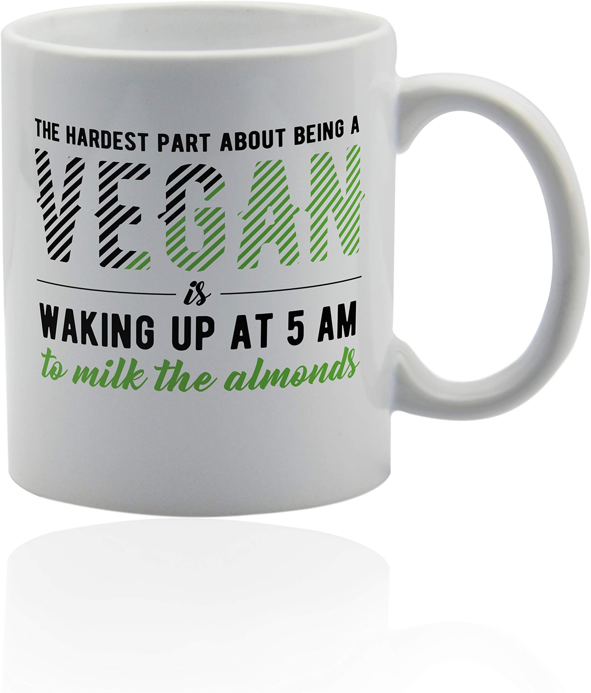 Vegan Coffee Mug 11 oz. White Ceramic Cup. Gifts for Vegans. Vegan Coffee Mugs