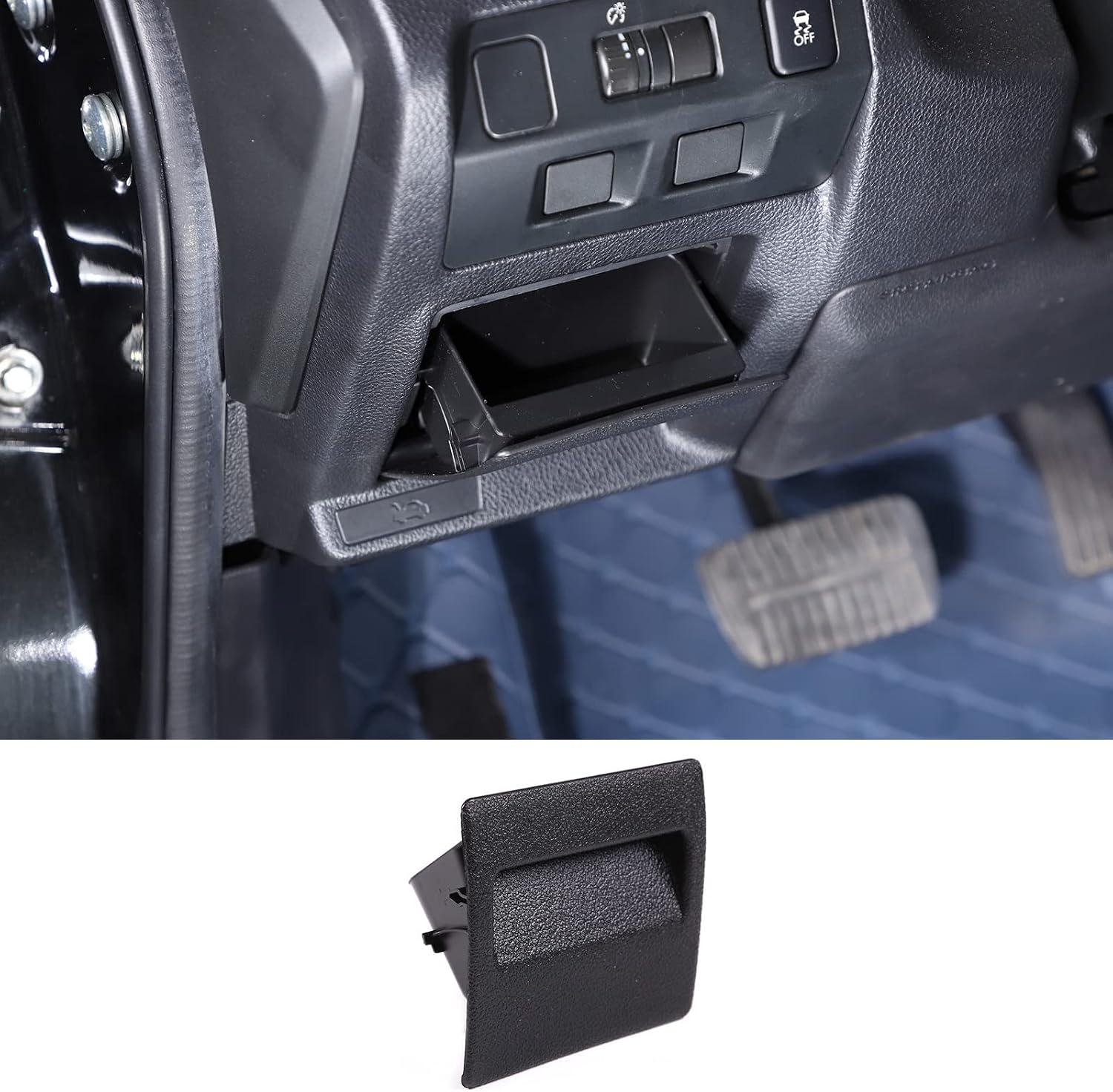 Car Interior Fuse Storage Box Black 1PCS Compatible with Subaru Forester/XV/Outback/Legacy Replacement Fuse Box Coin Container Storage Dash Tray Insert Accessories