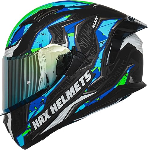 Miniatura 2 de HAX Obsidian - Casco de moto de cara completa con doble visera para adultos, para motocicletas, bicicletas de calle, listo para Pinlock, aprobado