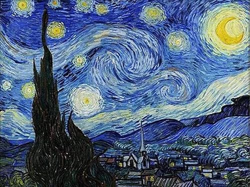 LXTONG Van Gogh - Kit de pintura de diamantes de cielo estrellado 5D, juego completo de pintura de diamantes redondos de noche estrellada, puntos de