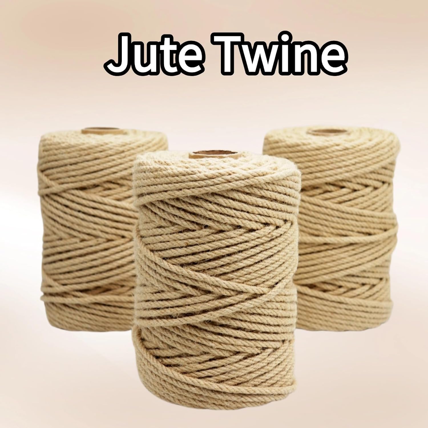 Hemp Rope （1 Inch x 50 ft）， Natural Twisted Heavy Duty Jute Rope for Tug of War, Crafts, Landscaping, Home Décor, Swing & Gardening ，Strong & Durable