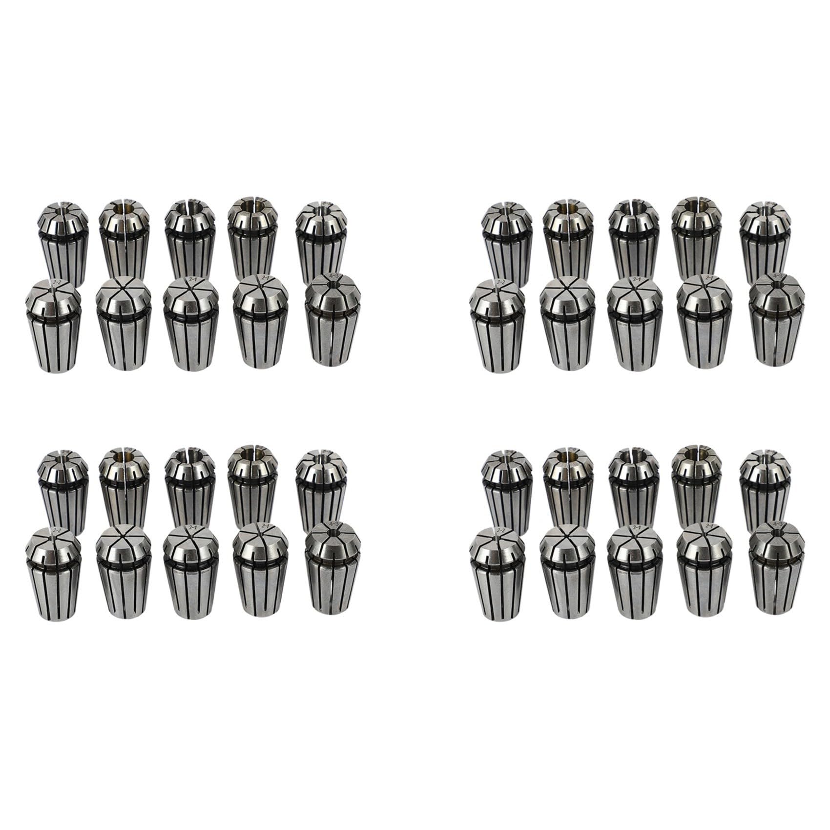 Jnchdghwa Silver 40Pcs Ultra Er16 1-10Mm Spring Collet Set For Cnc Milling Lathe Tool Engraving Machine
