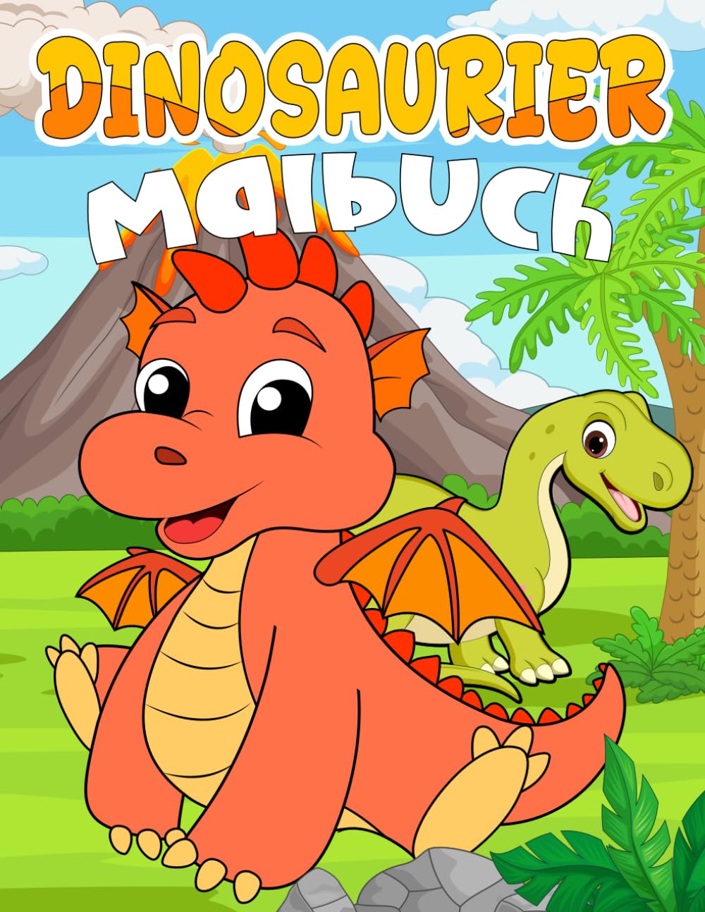 Dinosaurier-Malbuch: 30+ einfache zum Ausmalen Für Kinder im Alter von 4 bis 8 Jahren