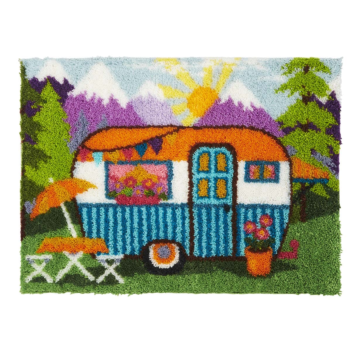 Herrschners Happy Camper Latch Hook Kit