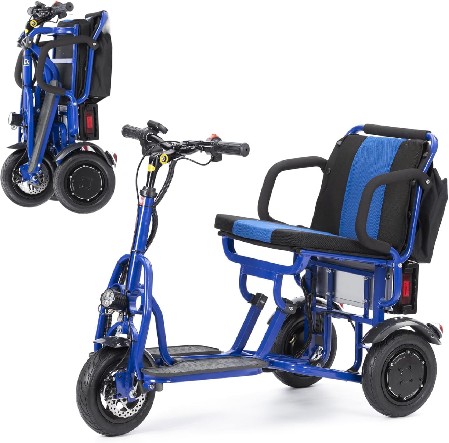 Alton Folding Mobility Scooter, Cougar Blue Lightweight Portable
