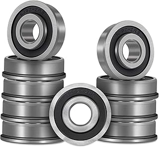 10pcs Flanged Ball Bearings 5/8" x 1-3/8" x 1/2" For Lawn Mower, Wheelbarrows, Carts & Hand Trucks Wheel Replacement For JD AM118315, AM35443, Stens 215-038, 215-061 Etc.
