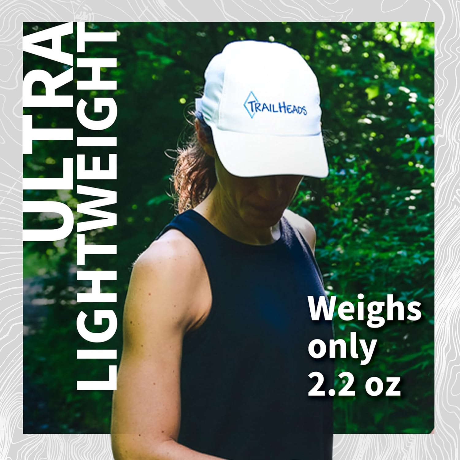 TrailHeads UV Protection Running Hats for Women, 50+ UPF - Summer Hats for Women Baseball Cap - Tennis, Golf, Gym, Workout One Size White W/ Logo