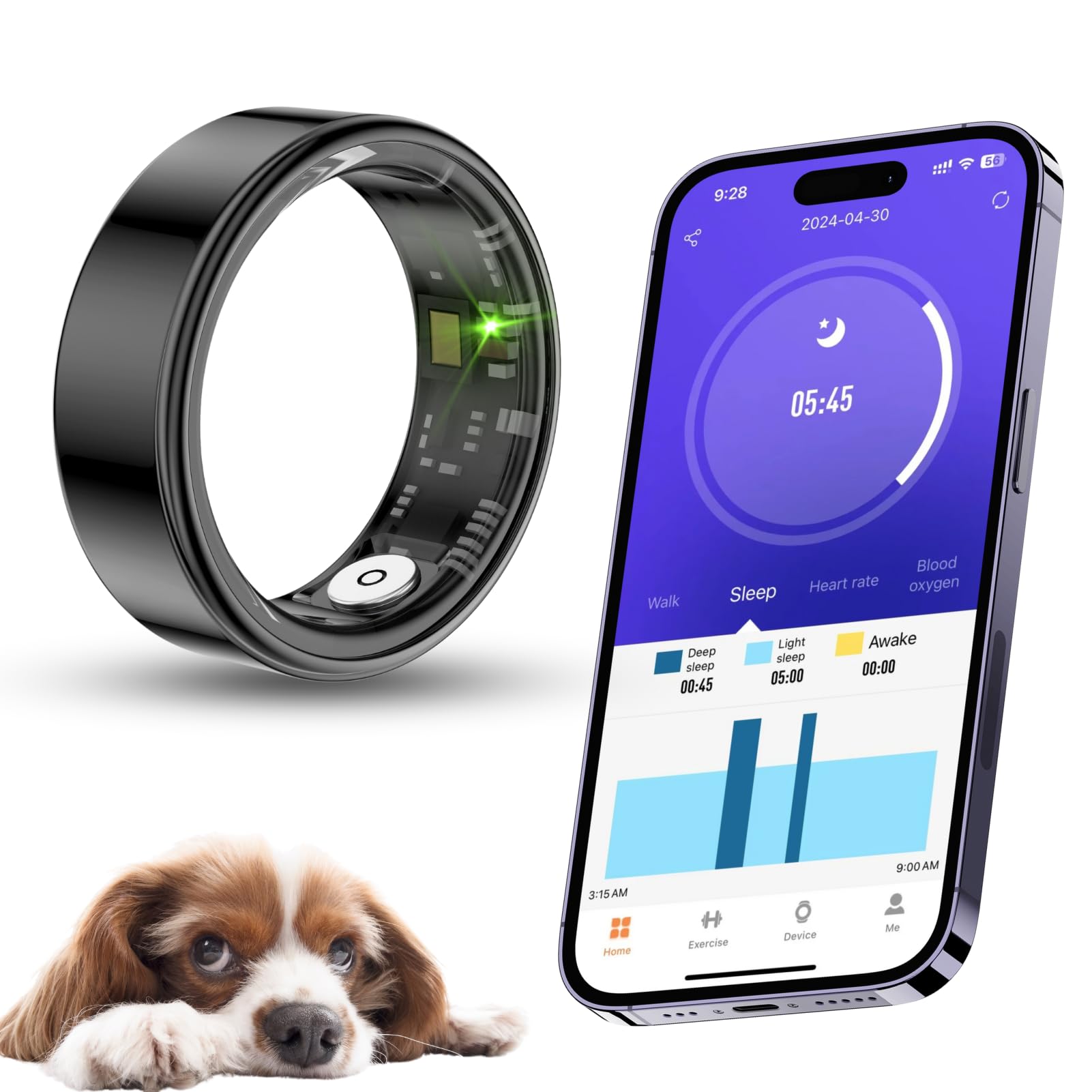 PAERDUO 2024 New Smart Ring Bluetooth 5 0 Shake to Take Photos Activity Tracker Sleep Monitor Health Tracker
