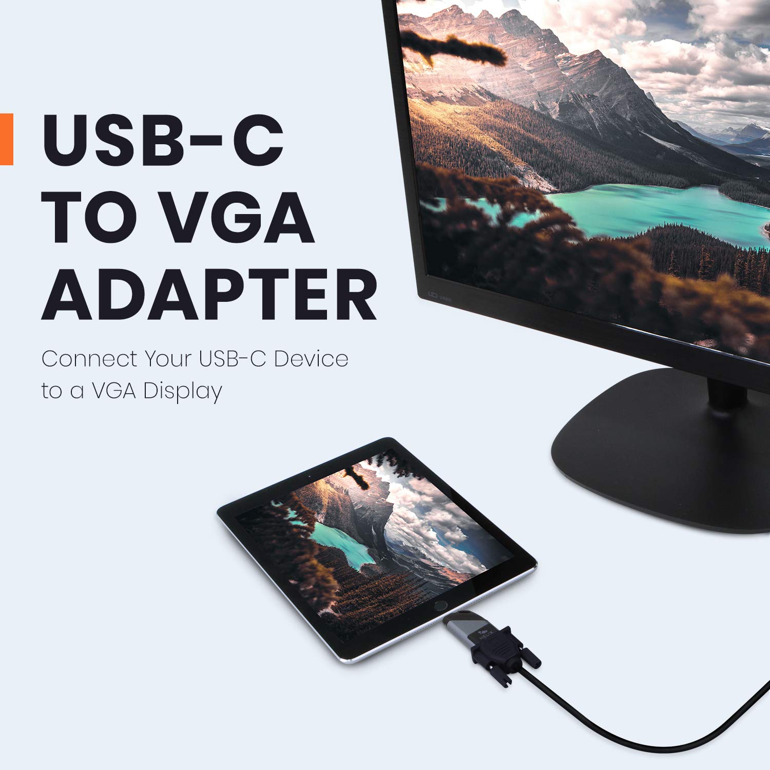 Helix Mini Adaptateur Porte CLE USB-C vers VGA