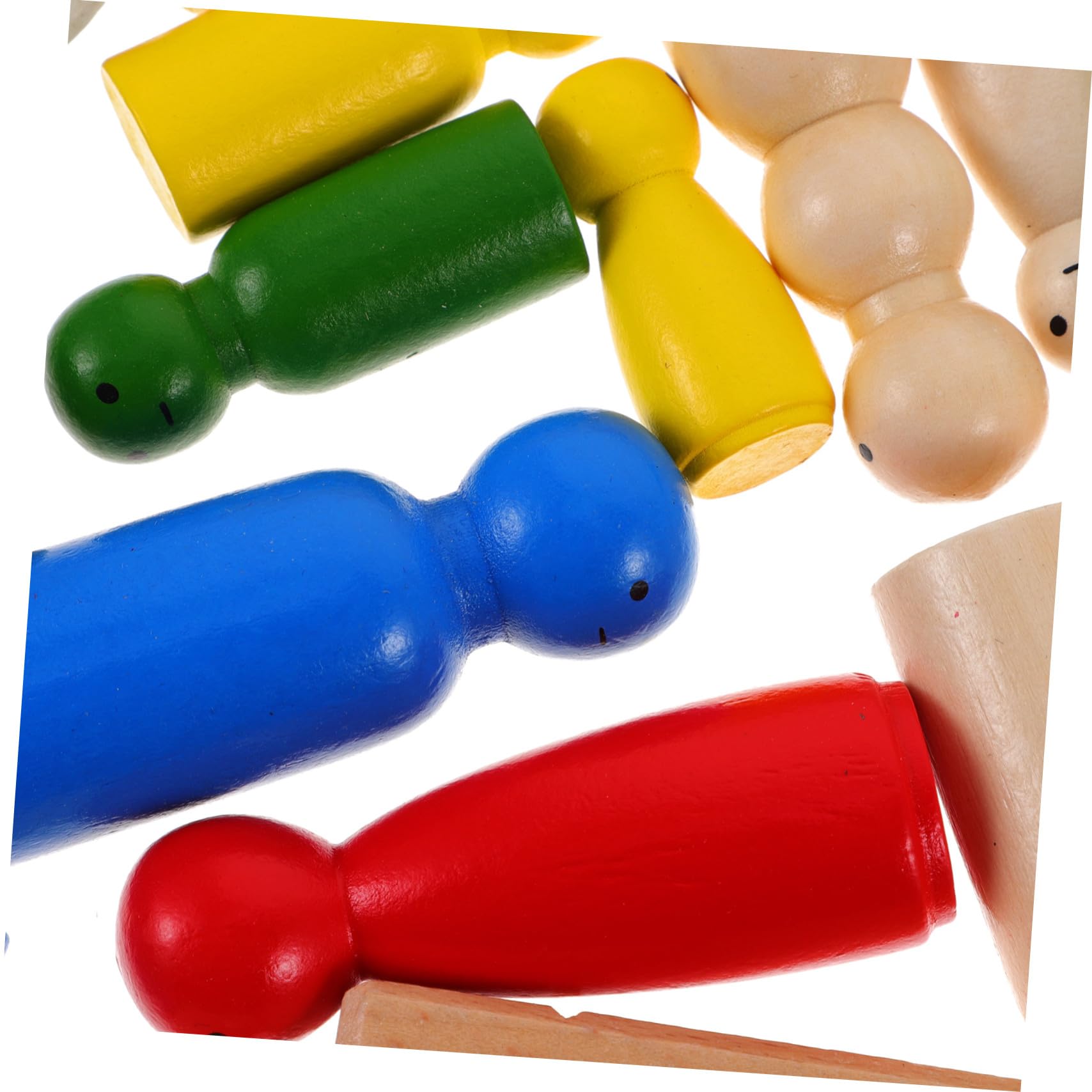 HONMEET 28 Pezzi Bambole di Legno Fai da Te per Bambini Superficie Liscia per Migliorare Abilità Manuali, per Decorare la Stanza e Attività Creative