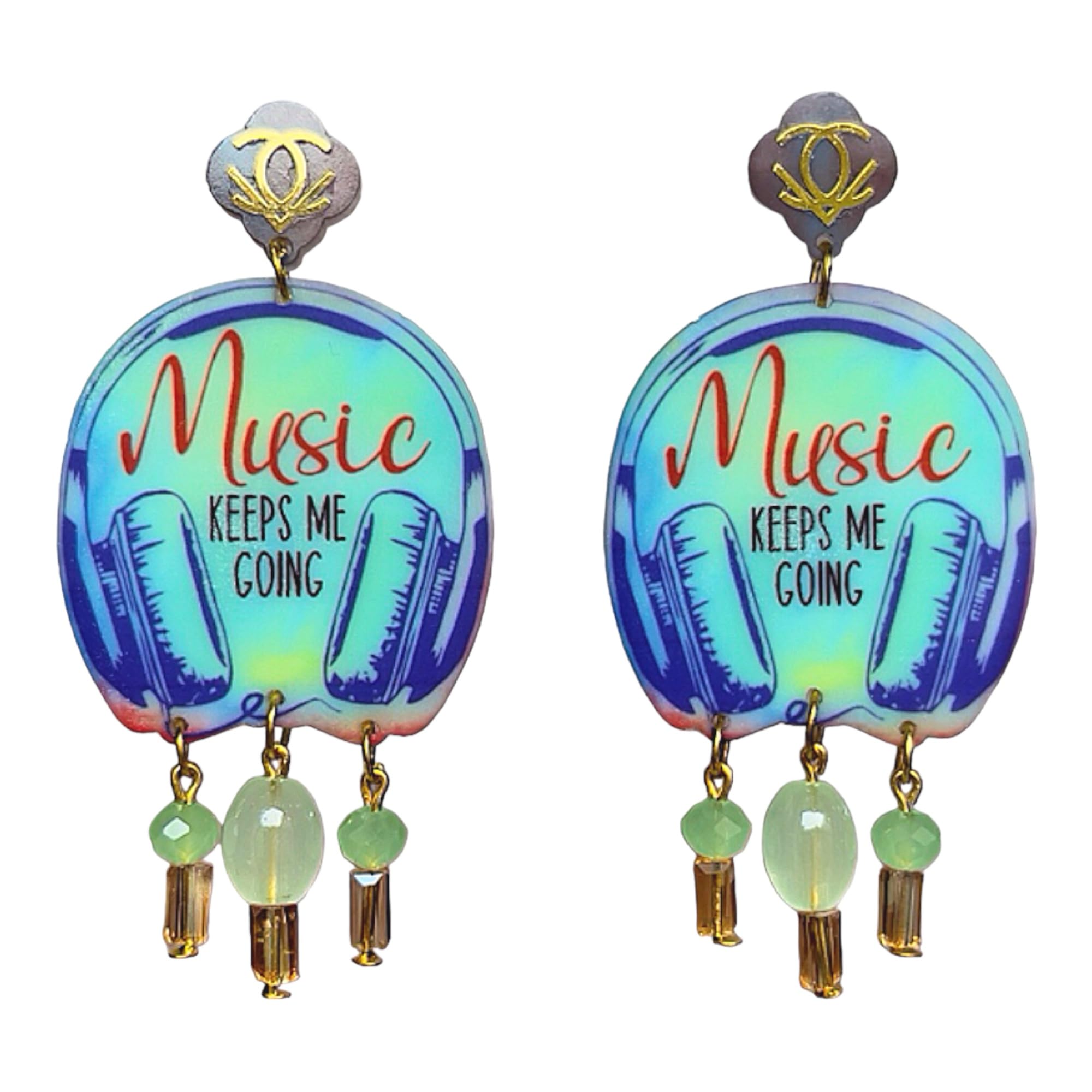 Little Crazy Company - Music Keeps Me Going (023) Contemporary Fashion Jewellery Quirky Multi Colour Earrings for Modern Women & Girl Trendy Unique Fun Statement Jhumka Dangler Drop Earrings for Anime Party Birthday Anniversary & gift. (B0CWV1WSQJ) Amazon Price History, Amazon Price Tracker