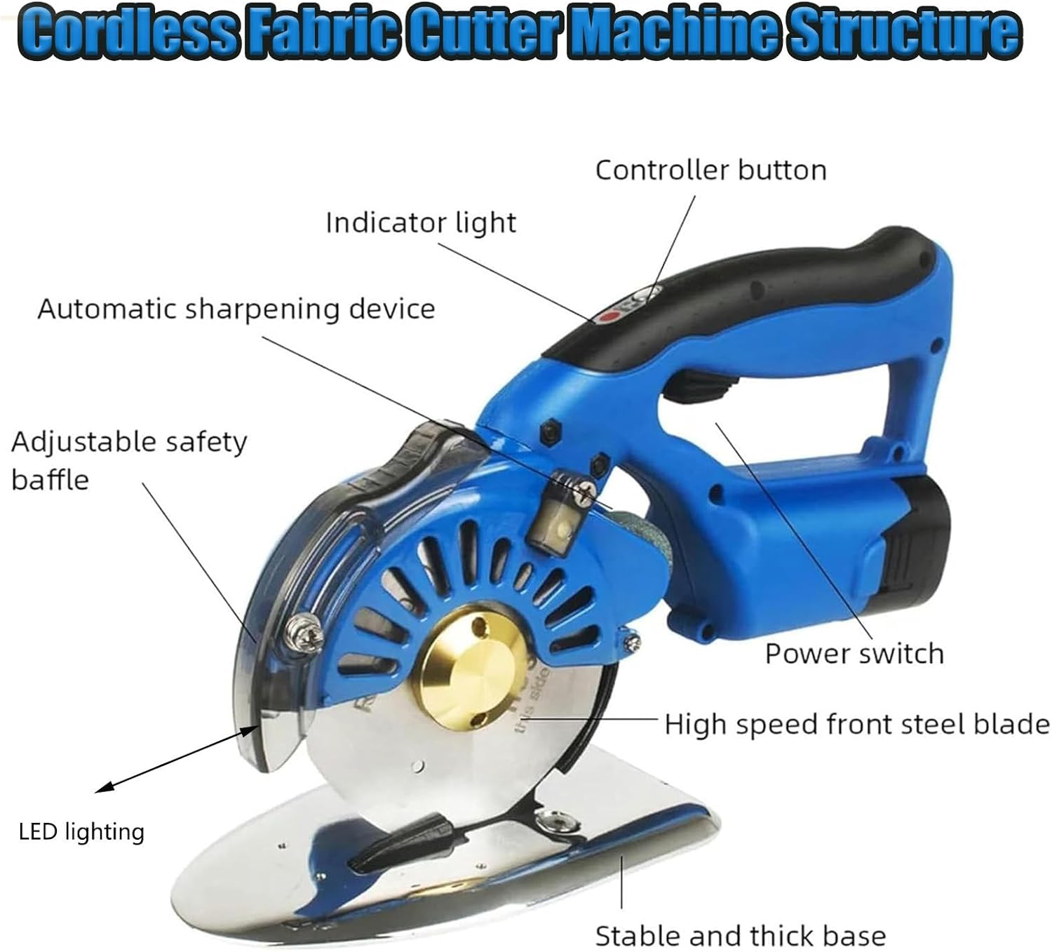 Electric Fabric Rotary Cutter Heavy Duty Speed Adjustable Fabric Scissors,Quilting Rotary Cutters,Cutting Machine