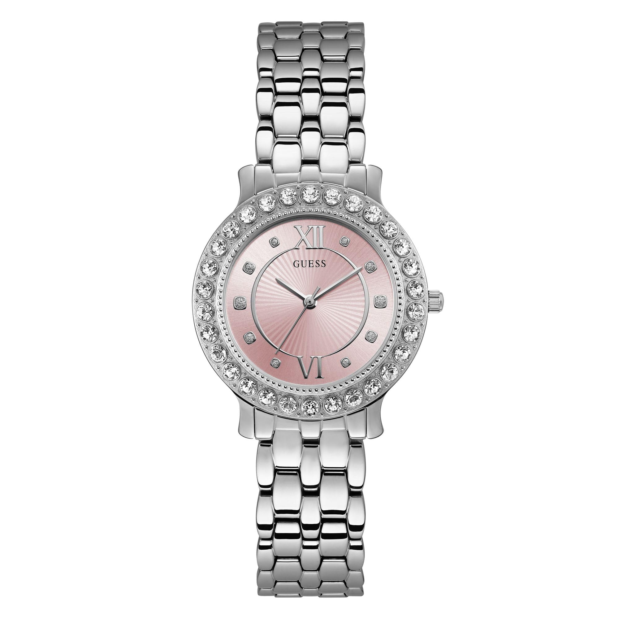 Guess Pink Crystal Bracelet Watch