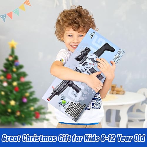 Miniatura 7 de Pistola de juguete para dardos Nerf Guns  Rifle de francotirador de juguete realista con alcance, 100 balas de espuma suave, 3 revistas, pistola de