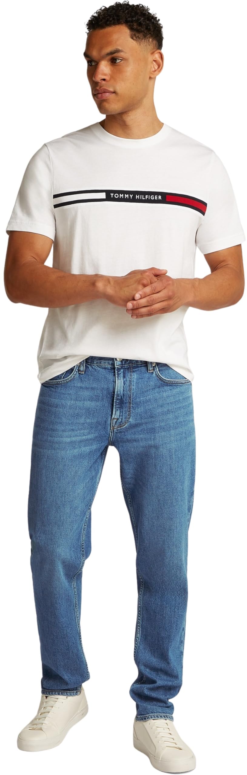 Tommy Hilfiger Tapered Harlem Str Roger Indigo Mw0mw38815 - Stożkowy Mężczyźni