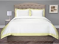 Vista 25 de Hotel Luxury - Juego de funda de edredón de 3 piezas de doble tono, 800 hilos, 100% algodón orgánico colección de ropa de cama premium Super King