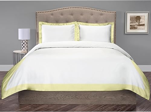 Juego de funda de edredón de 3 piezas de doble tono, 800 hilos, 100% algodón orgánico, colección Super King, 98 x 108 pulgadas, lavable a máquina