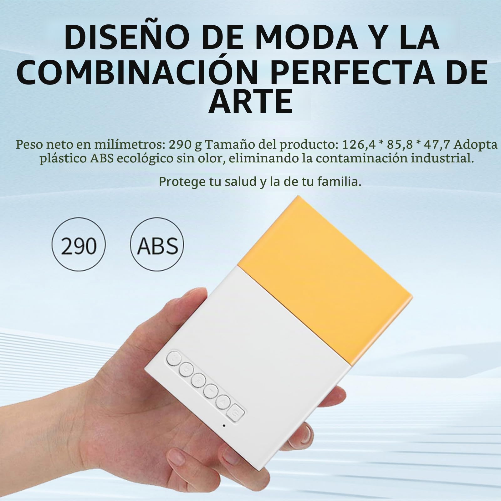 Mini Proyector, Proyector Portátil de 1080p, Proyector de Películas de Brillo de 6000lm, Manual de Corrección Automática de Foco 100 '' Proyector Al Aire Libre Compatible para