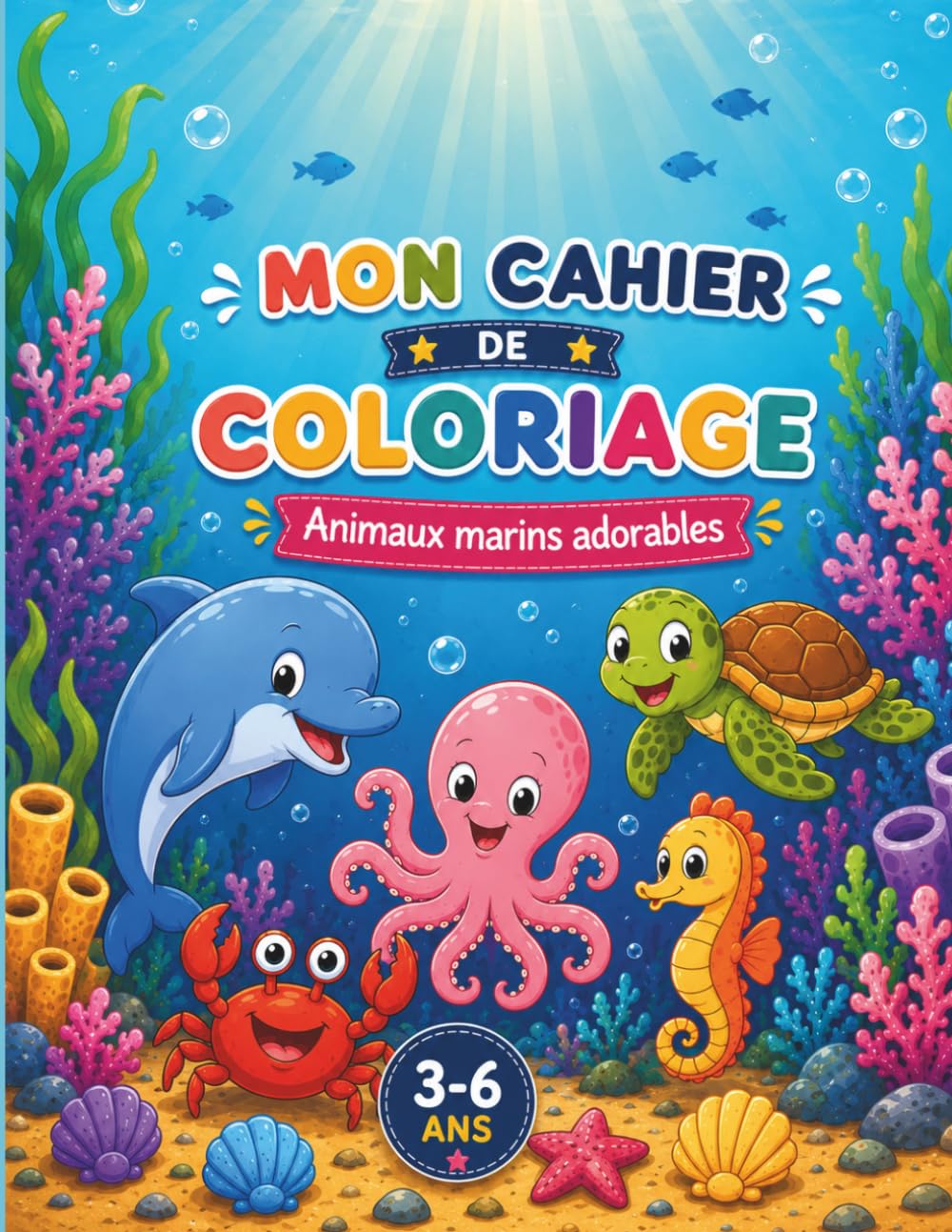 Mon Cahier de Coloriage – Océan et Animaux Marins