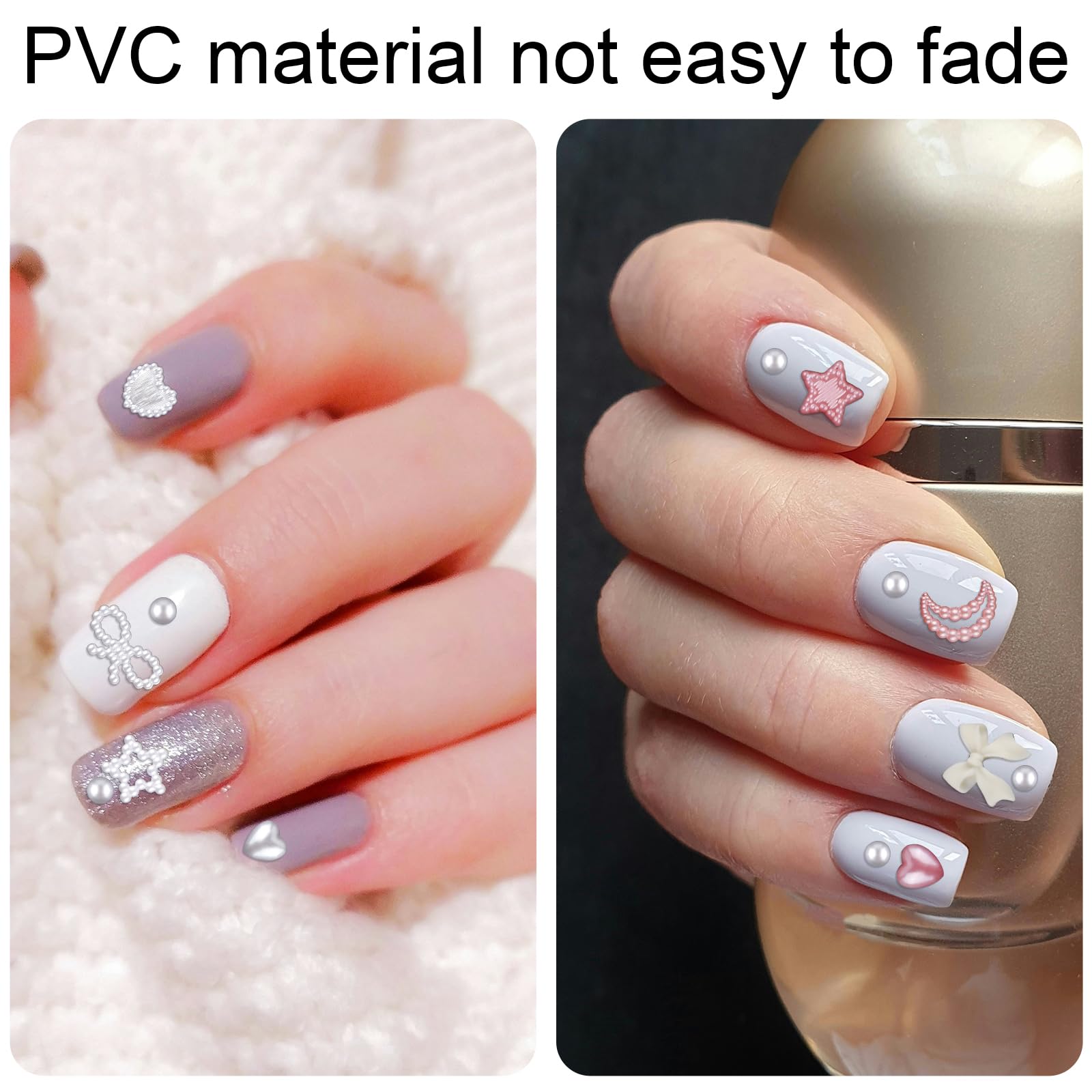 500 Stück 3D-Nagel-Anhänger – Mit Pinzette & Aufnahmewerkzeug Für Kreative Nail-Art & DIY-Projekte