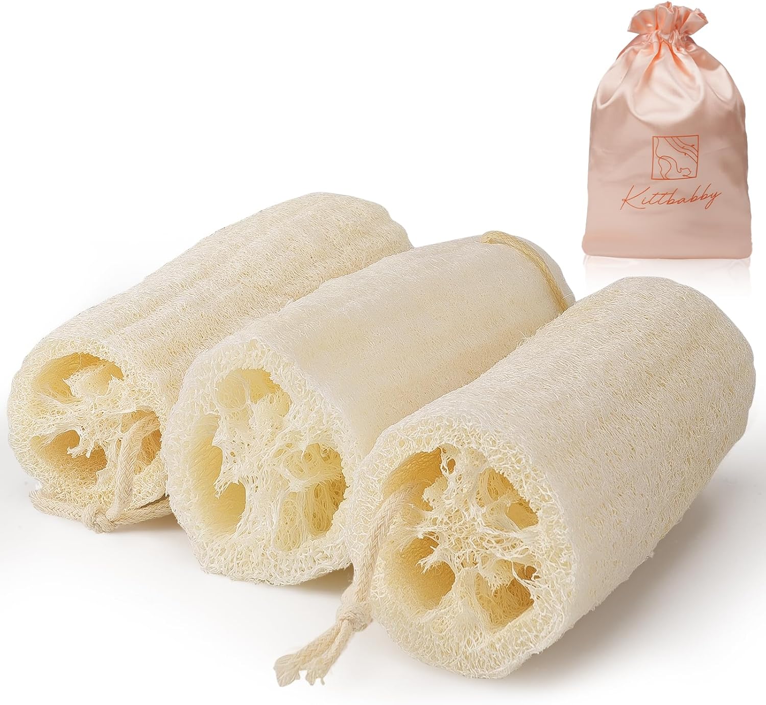 Amazon.com: Natural loofah Exfoliating Body Scrubber,loofah Sponge for ...