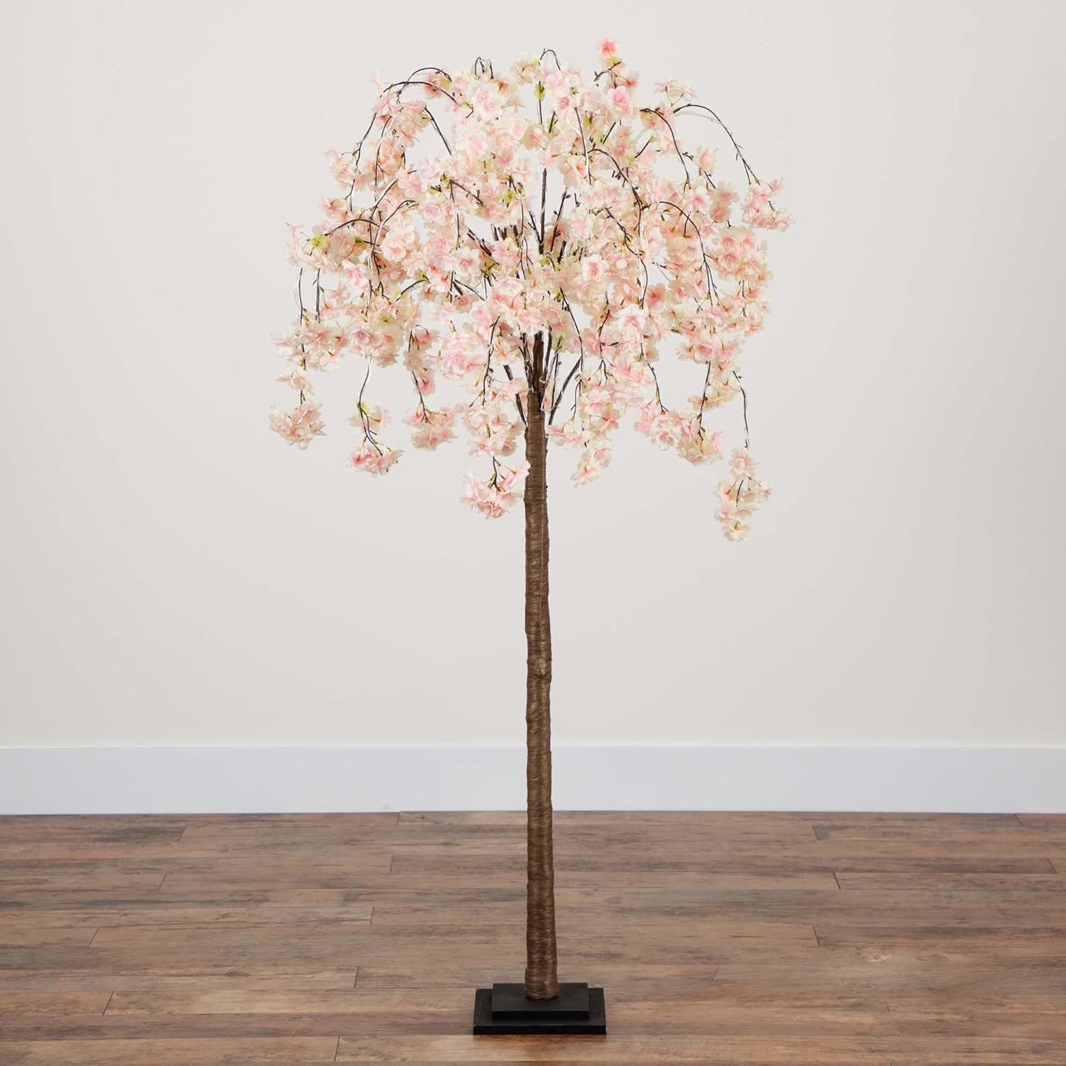 Nearly Natural 5ft. Lighted Artificial Cascading Cherry Blossom Tree with 320 Warm White LED Lights