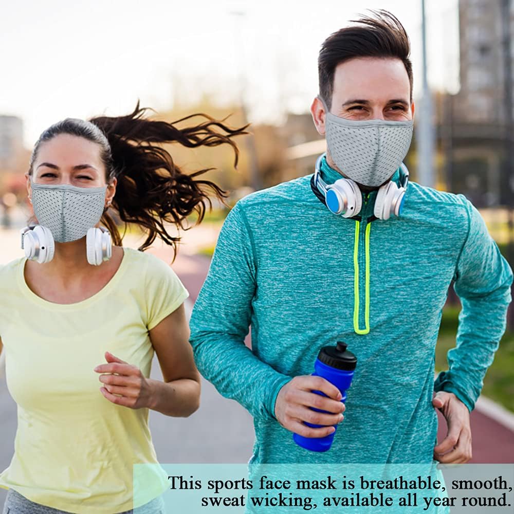 Adjustable Sport Face Mask Breathable,Washable,Reusable Athletic Strap,Nose Wire Men Women Youth Workout Normal Large Size