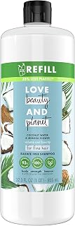 Sulfate Free Shampoo Volumizing Shampoo for Fine Hair Coconut Water and Mimosa Flower Refill Bottle for use with Reusable Aluminum Bottle 32.3 oz ( Packaging may vary )