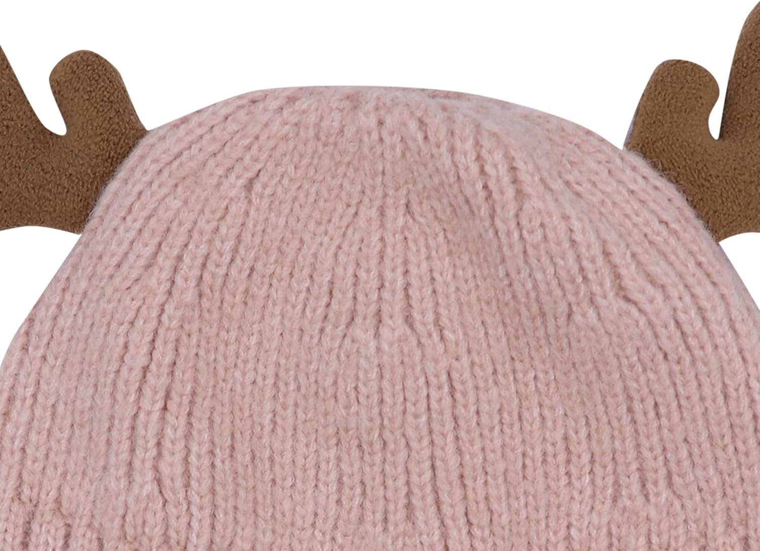 Cute Reindeer Moose Hat Winter Warm Knitted Beanie Cap Fleece Lined Crochet Antler Beanie Ski Skull Cap for Women,Pink - Image 8