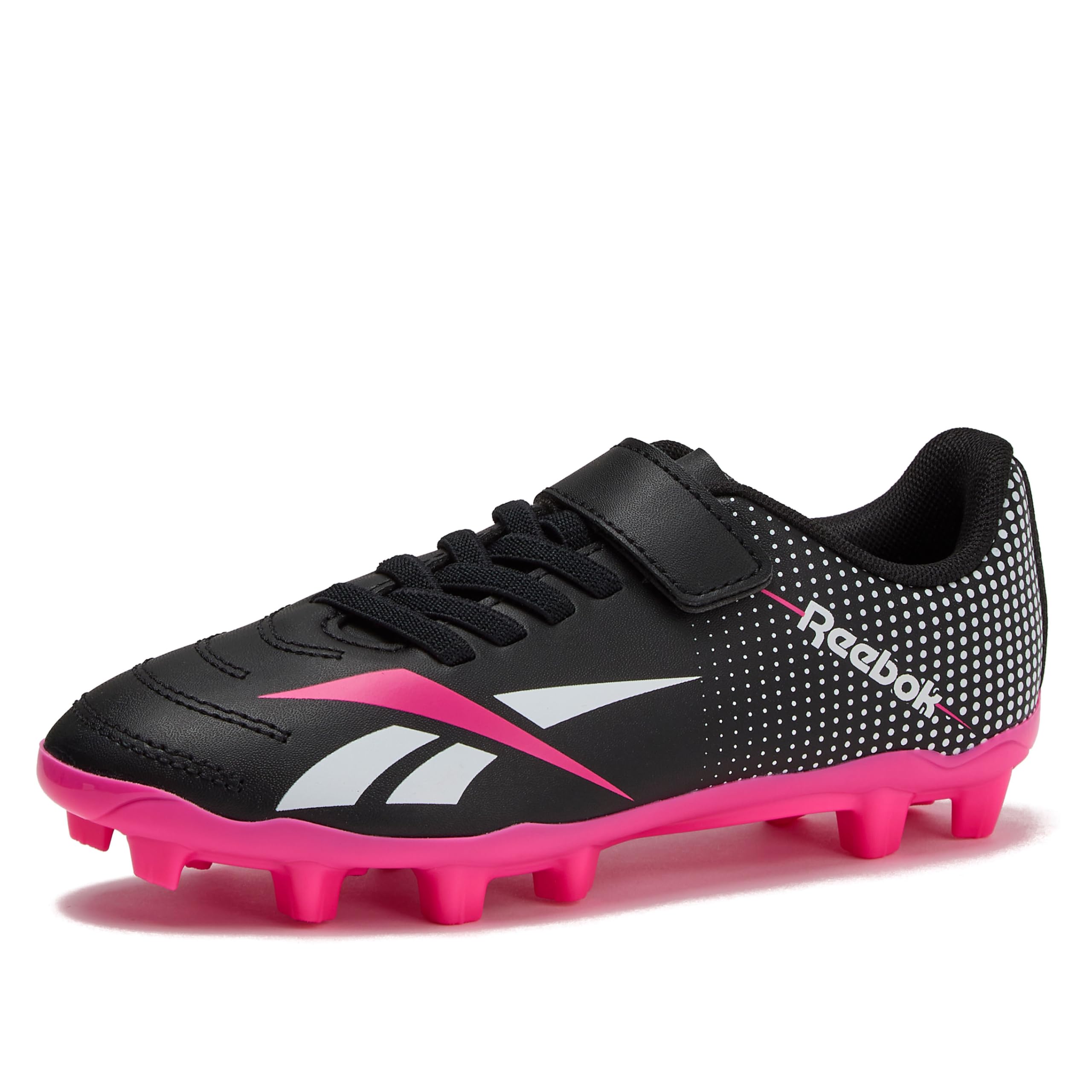 Reebok Strike MG Youth Kids Soccer Cleats Boys and Girls Soccer Shoes, Lace Up or Hook &amp; Loop Closure, Indoor or Outdoor for Turf or Grass
