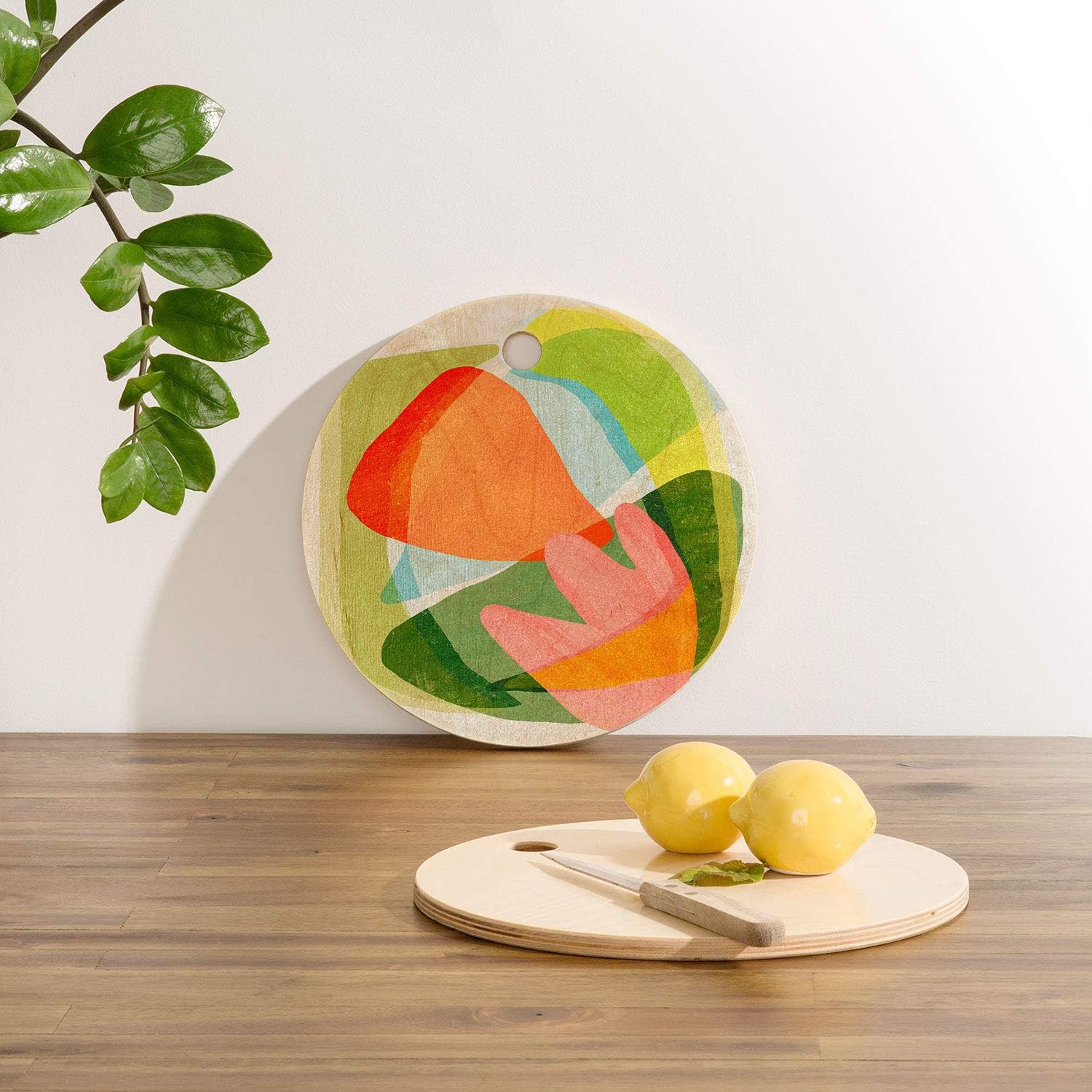 Society6 Sewzinski Spring Salad Abstract Cutting Board, 11.5", Multi