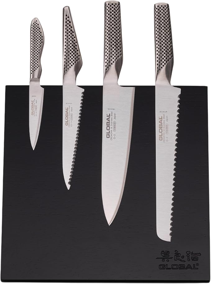 Set Cuchillos Cocina 5 Piezas Acero Inoxidable Base Magnética miniatura 3