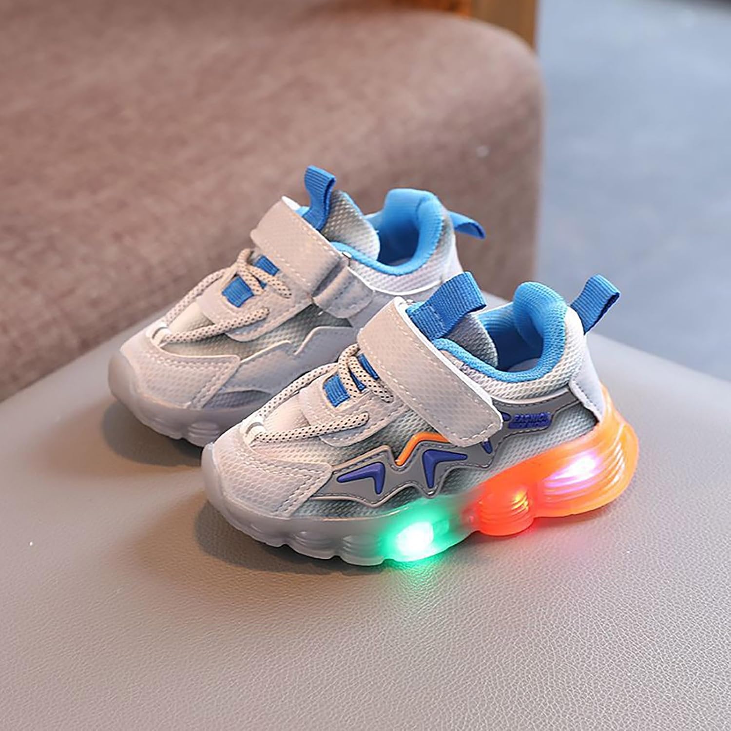 Baby Infant Girls Mesh Glitter Sneakers Lightweight Breathable First Walking Non Slip Sport Shoes Toddler Strap Shoes