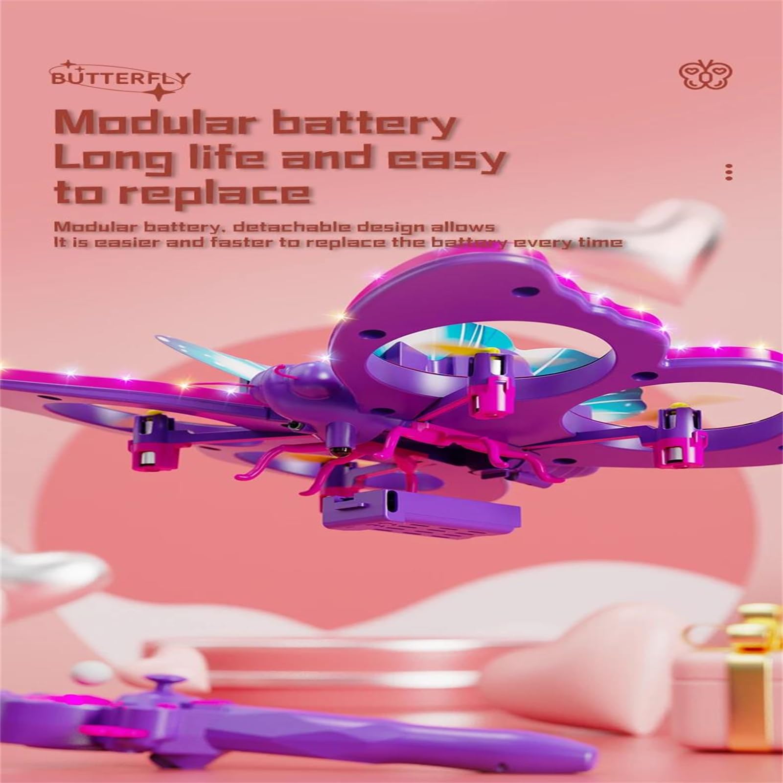Samolot zdalnie sterowany v40 dzieci 7–14 6-kanałowy zdalnie sterowany dron piankowy czujnikiem grawitacyjnym utrzymanie wysokości stunt tumble kolorowe światła mode quadcopter zabawka,Single battery