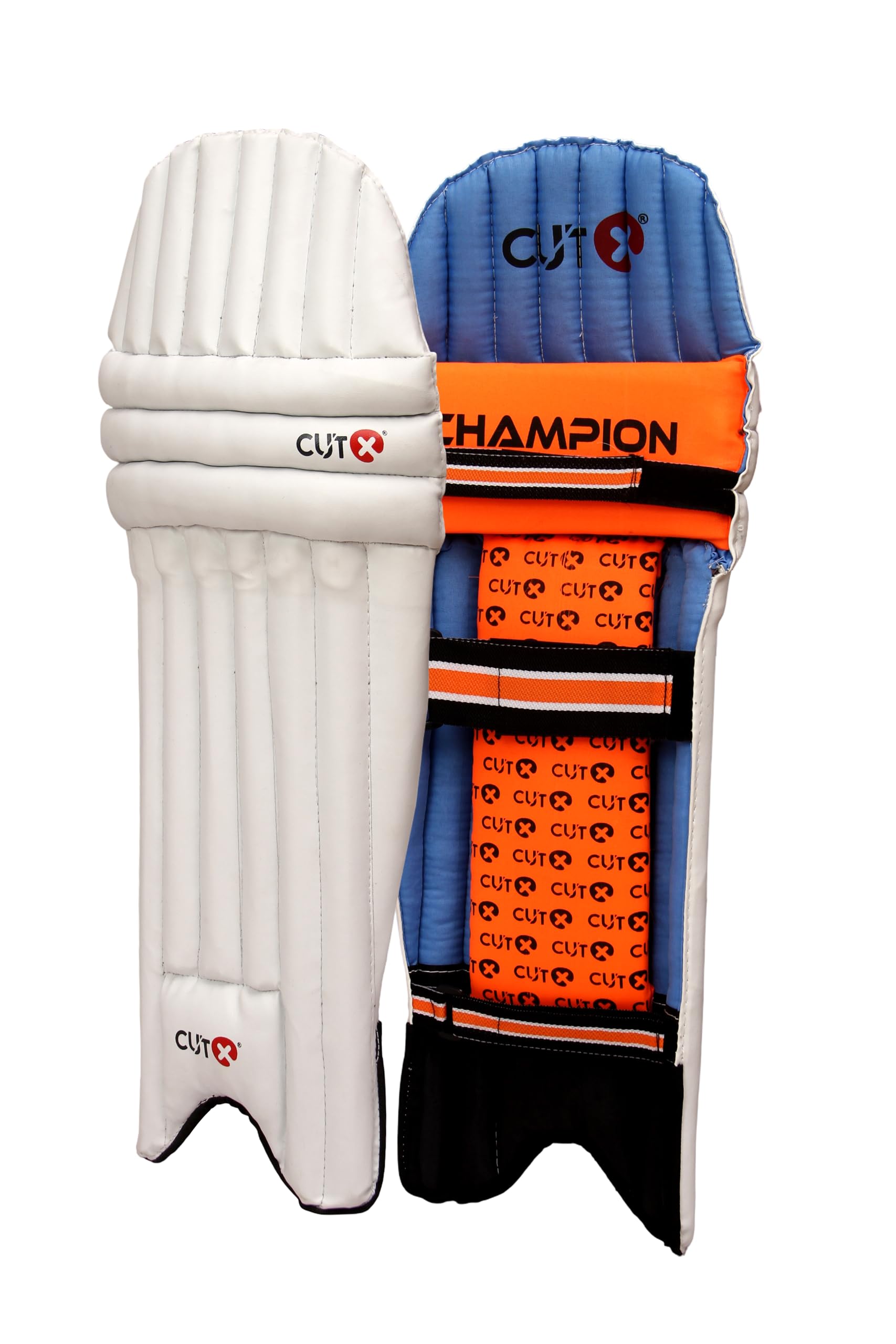 Cutx Cricket Batting Legguard for Men (White, Boy)