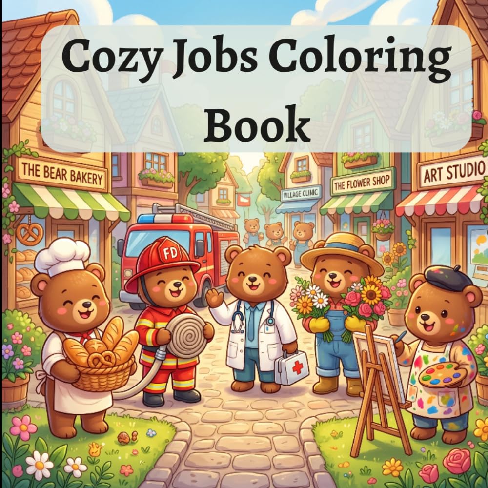 Cozy Jobs Coloring Book: Journey Through Fun and Friendly Jobs