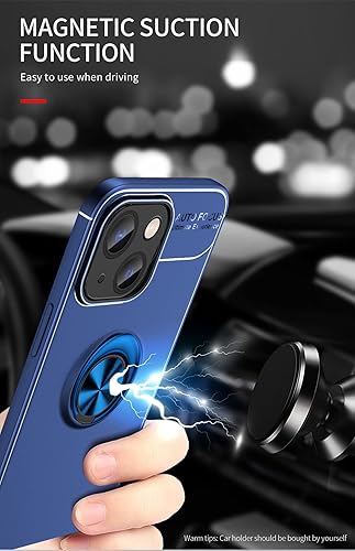 Miniatura 4 de Asuwish Funda de teléfono para iPhone 13 de 6.1 pulgadas con protector de pantalla de vidrio templado y soporte de anillo híbrido, accesorios de