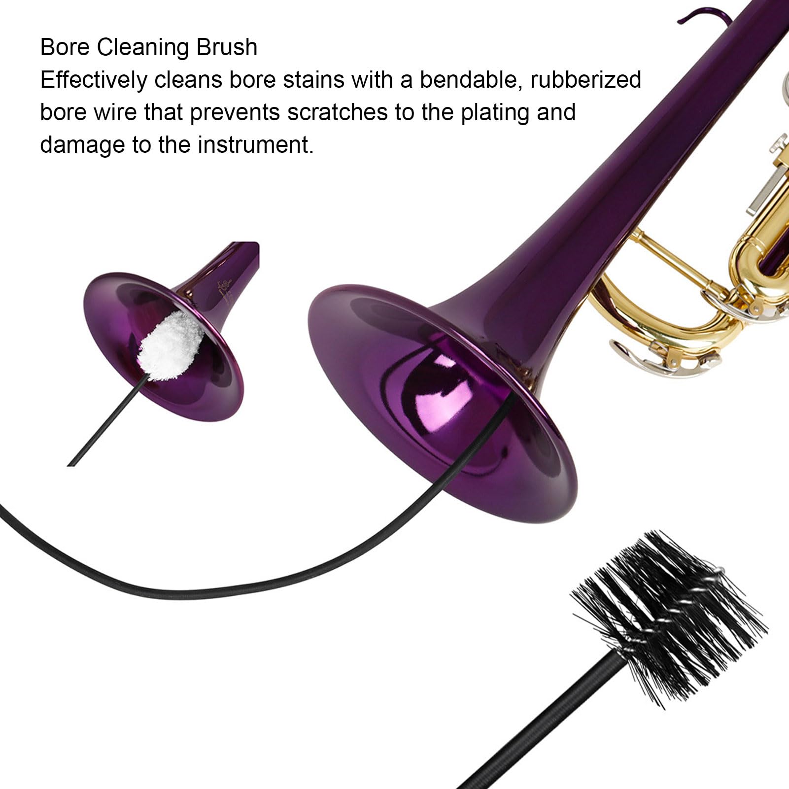 Écouvillon De Nettoyage Pour Saxophones - Brosse Filetée Pour