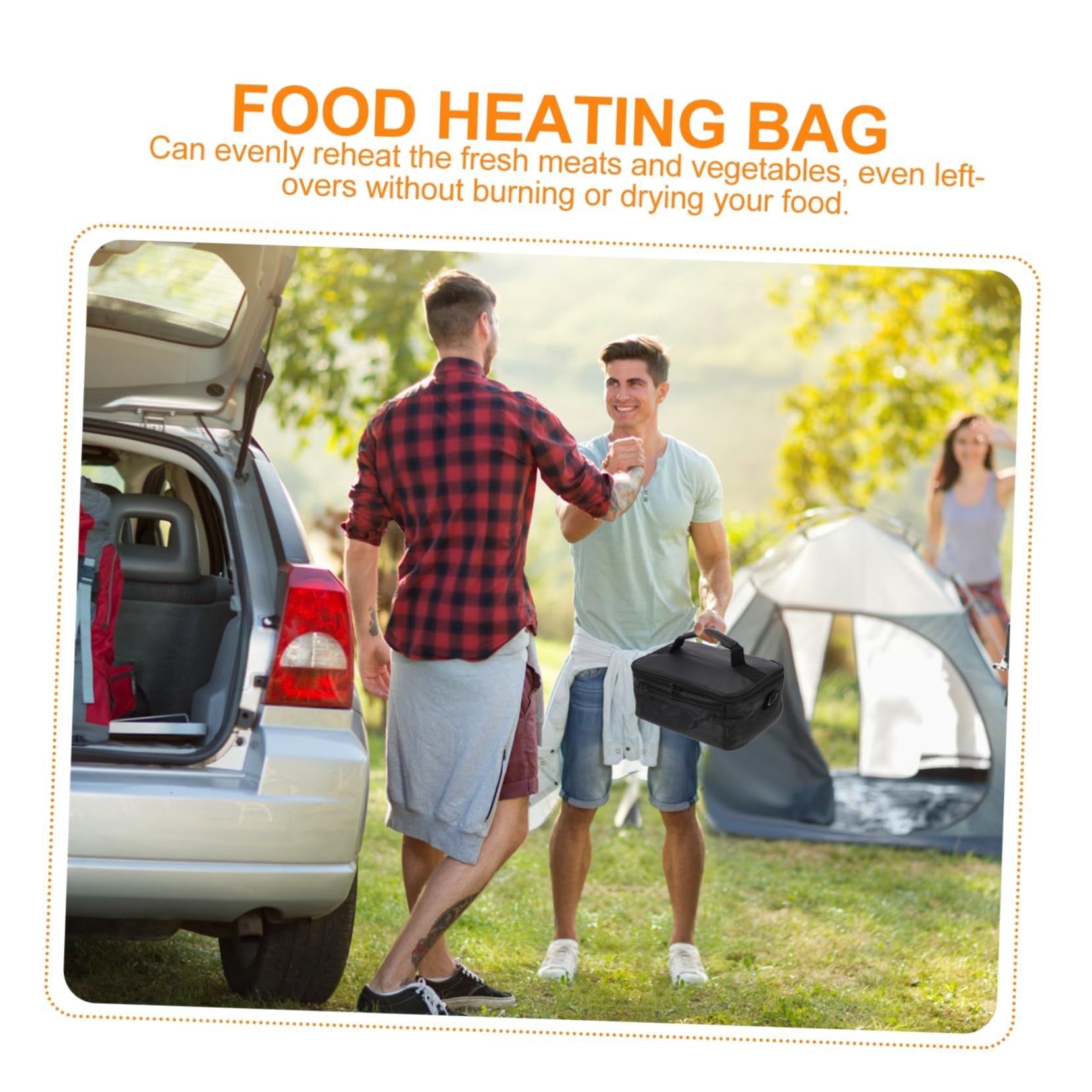 Bolsa de Calefacción para Coche 12v Portátil de Tela Oxford y Aluminio, Bolsa Térmica Aislante para Almuerzo, Adecuado para Oficina y Pesca Nocturna