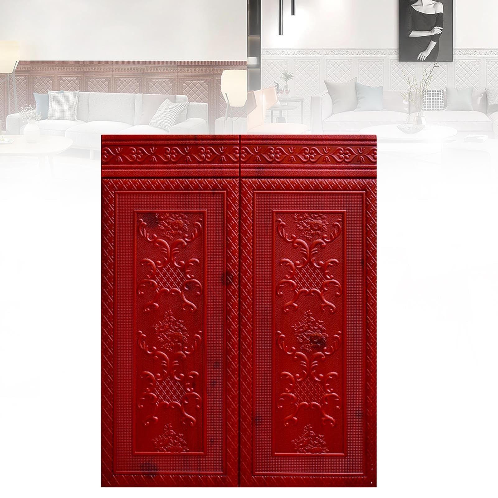 Paneles de pared de listones de madera gruesa, paneles de pared 3D modernos